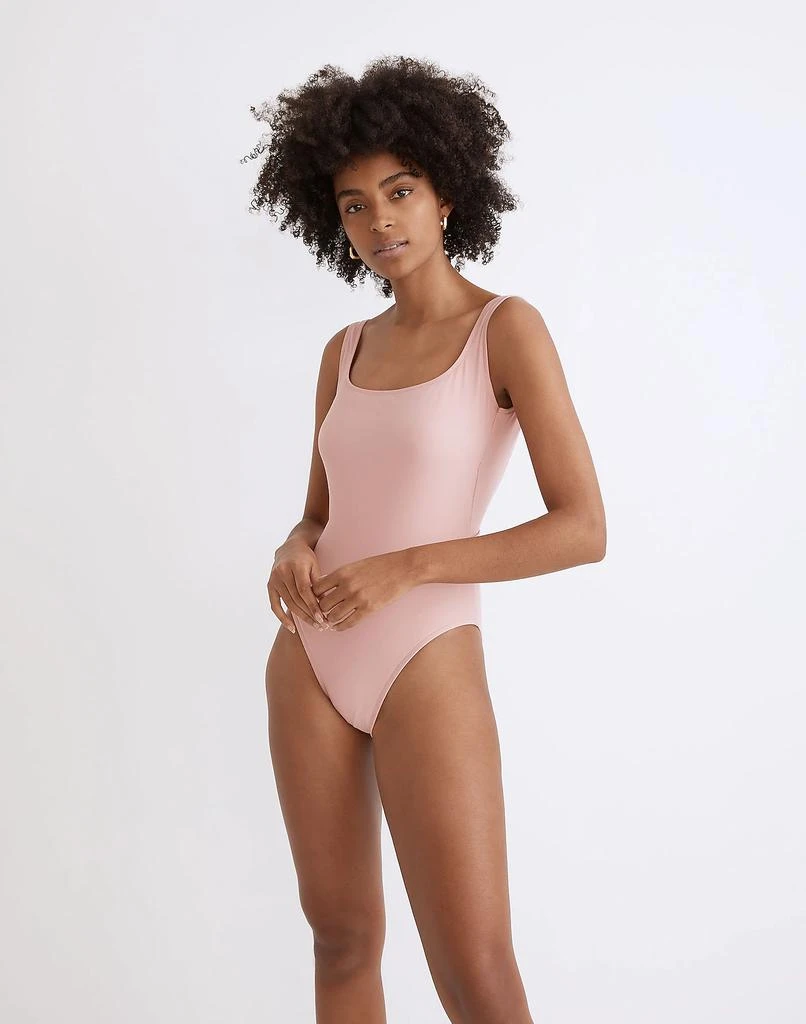 商品Madewell|Madewell Second Wave Square-Neck Tank One-Piece Swimsuit,价格¥386,第1张图片
