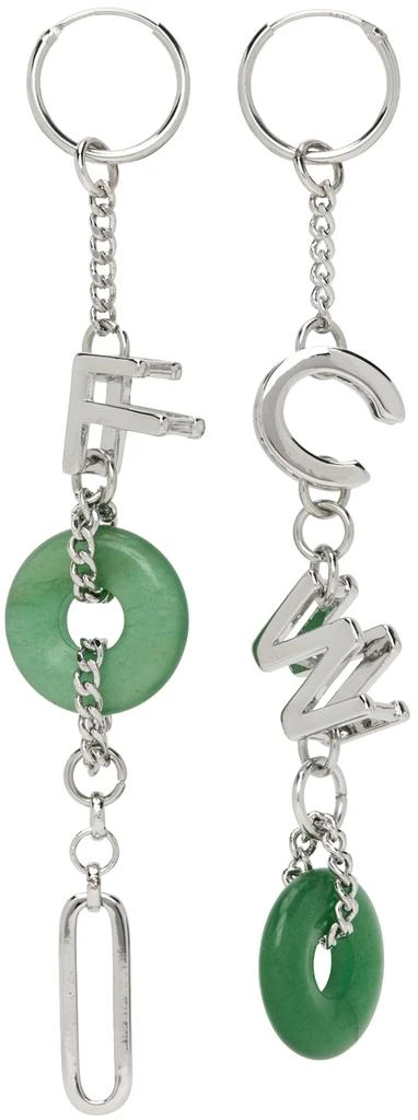 商品Feng Chen Wang|Silver Jade Logo Earrings,价格¥1532,第1张图片
