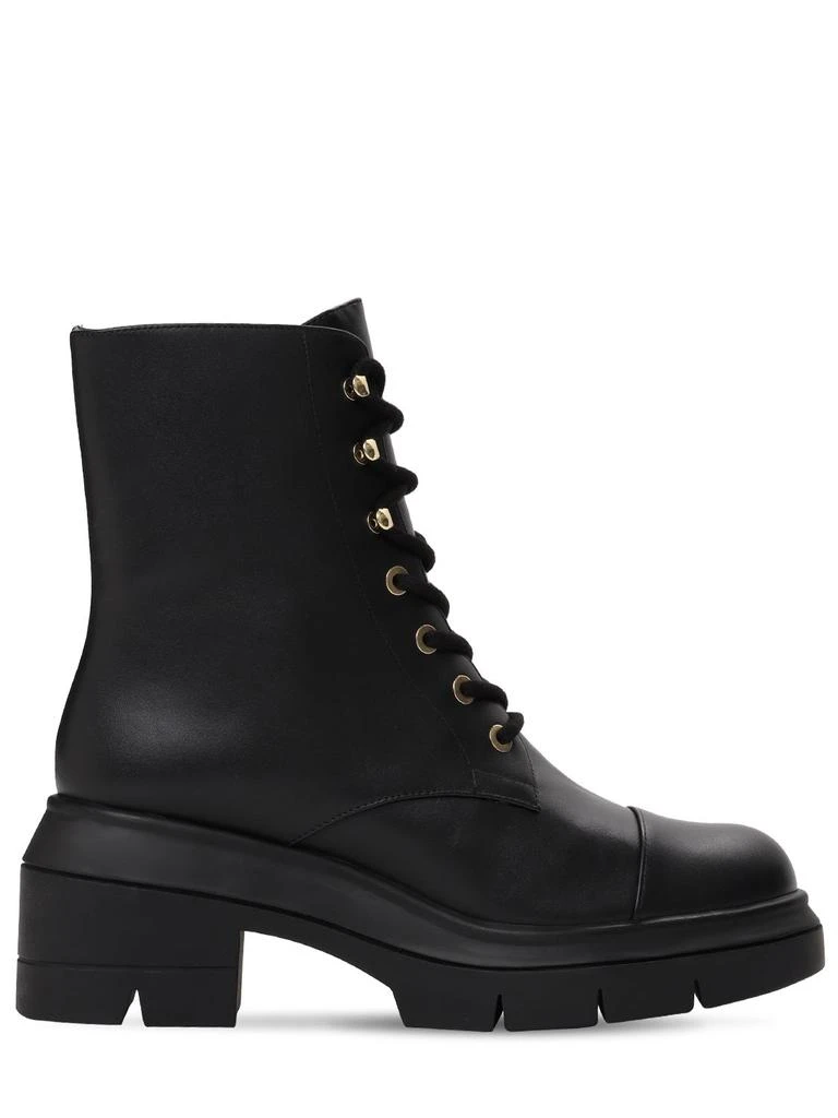 商品Stuart Weitzman|70mm Nisha Leather Ankle Boots,价格¥2741,第1张图片