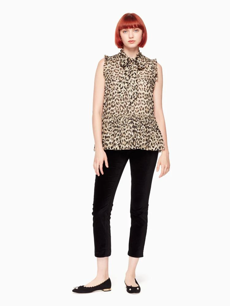 商品Kate Spade|leopard-print clipped dot top,价格¥1556,第2张图片详细描述