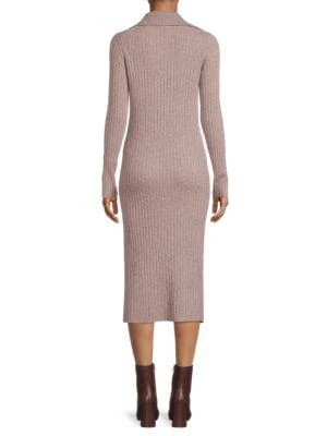 商品Vince|Ribbed Polo Wool-Blend Bodycon Dress,价格¥1261,第2张图片详细描述