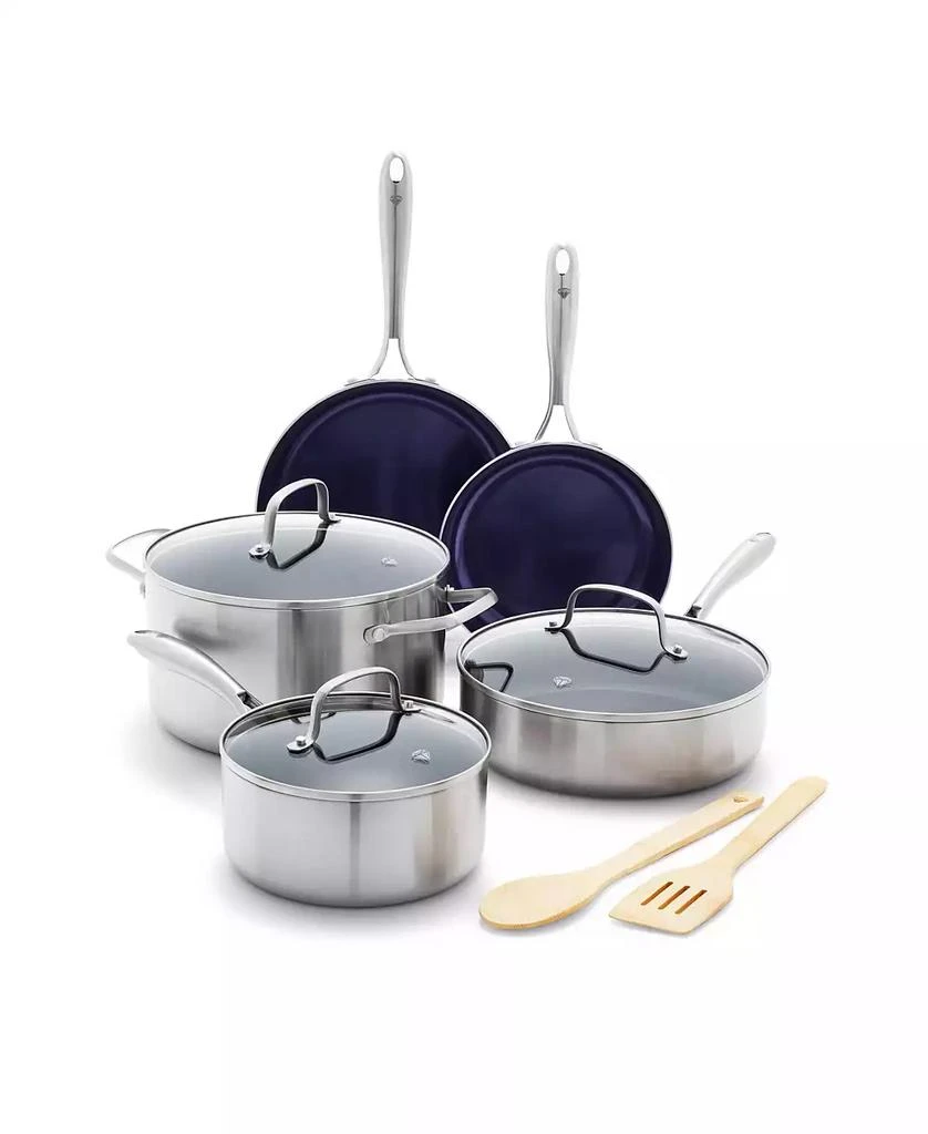 商品Blue Diamond|Stainless Steel Clad Pro 10 Piece Cookware Set,价格¥2579,第1张图片