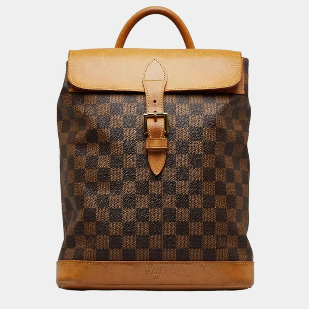 商品[二手商品] Louis Vuitton|Louis Vuitton Brown Canvas Damier Ebene Arlequin Centenaire Soho backpack,价格¥9684,第1张图片