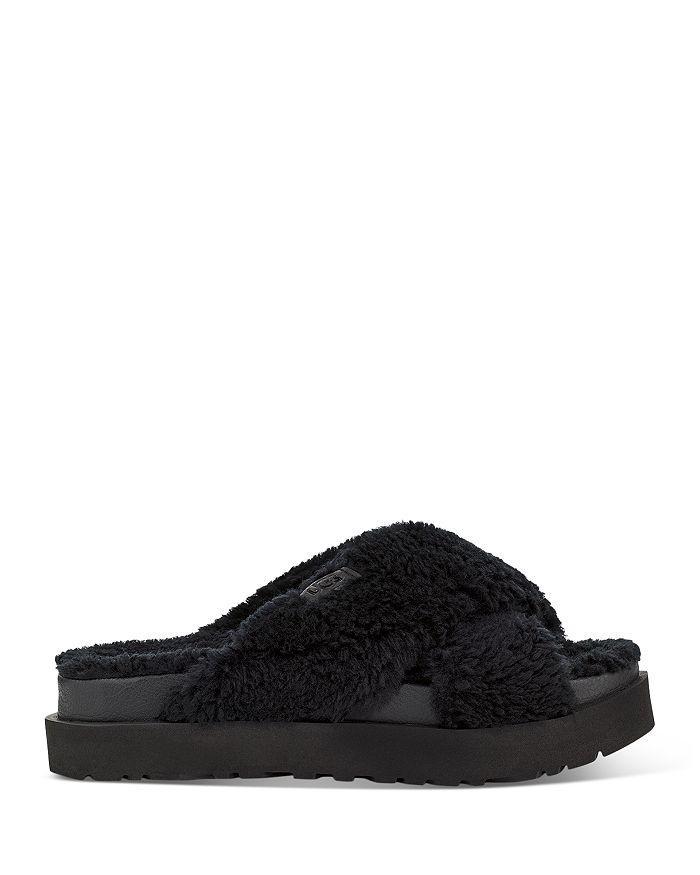 商品UGG|Women's Fuzz Sugar Cross Slide Sandals,价格¥736,第5张图片详细描述