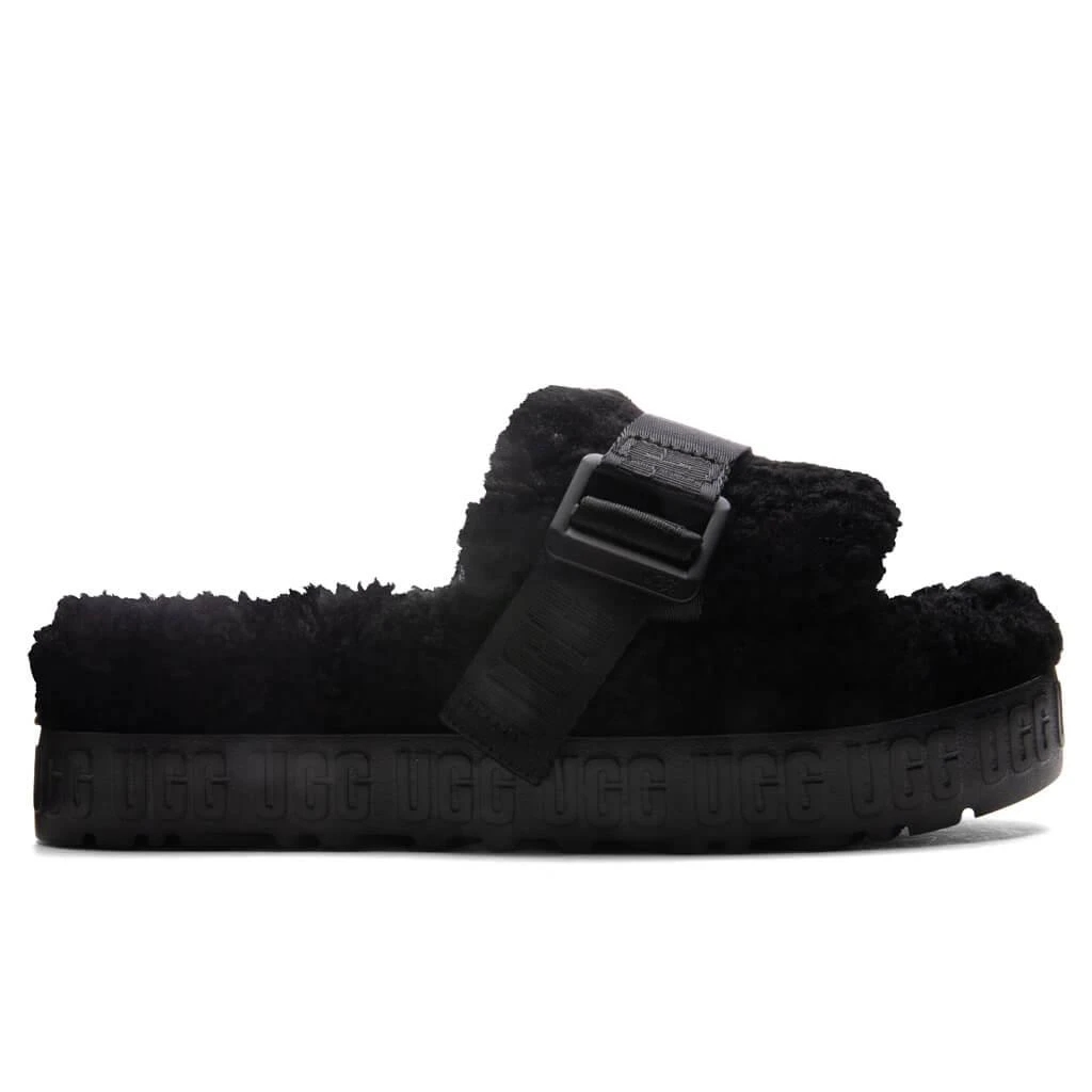 商品UGG|UGG Women's Fluffita Slipper - Black,价格¥418,第1张图片