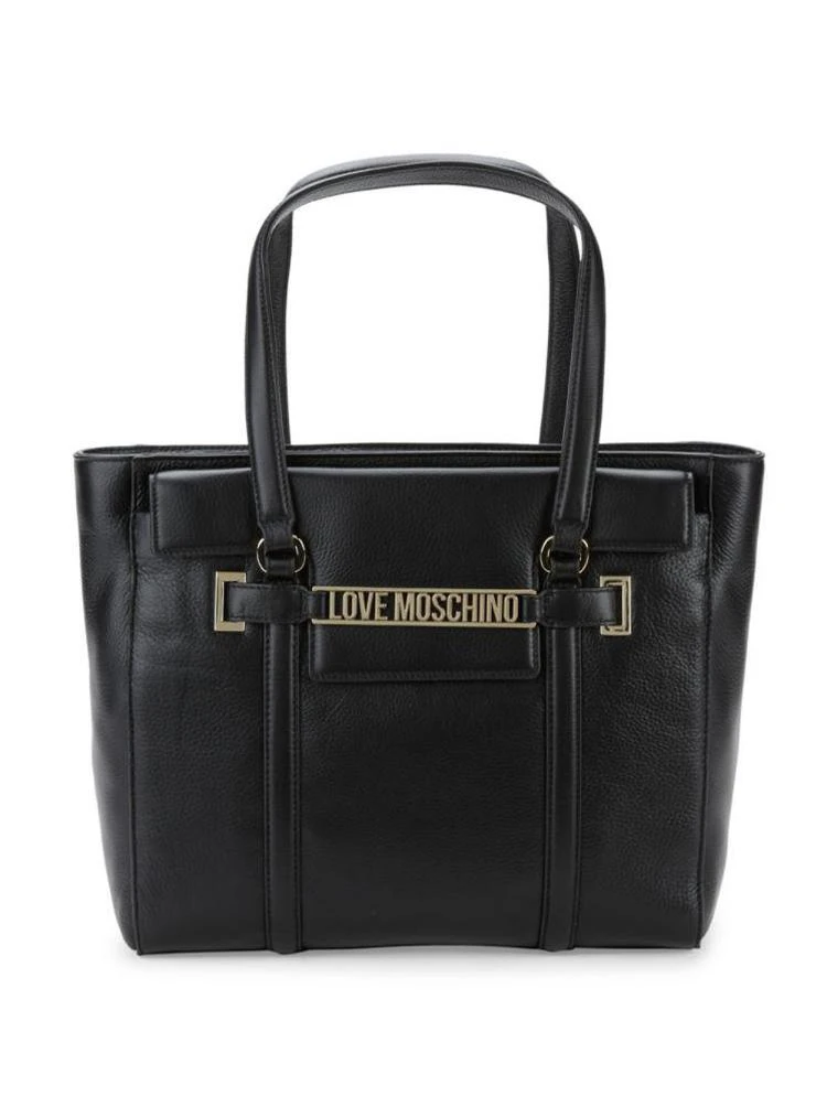 商品Moschino|Zippered Leather Tote,价格¥1651,第1张图片