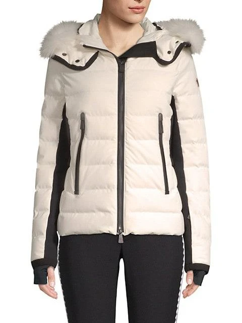 商品Moncler|Lamoura Quilted 狐狸毛滑雪连帽羽绒服,价格¥16752,第1张图片