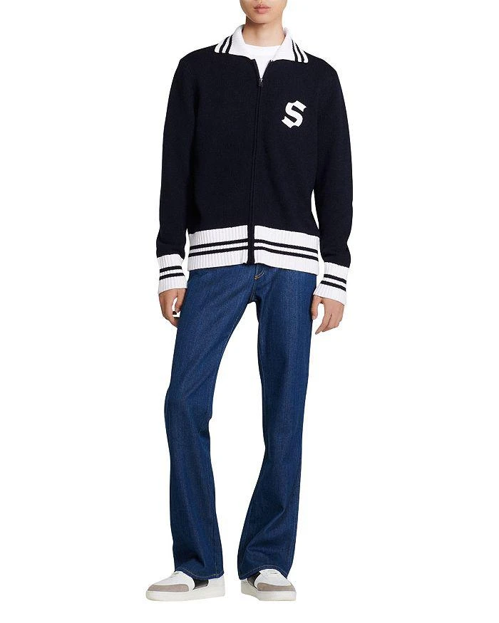 商品Sandro|Varsity Zip Cardigan,价格¥1665,第2张图片详细描述