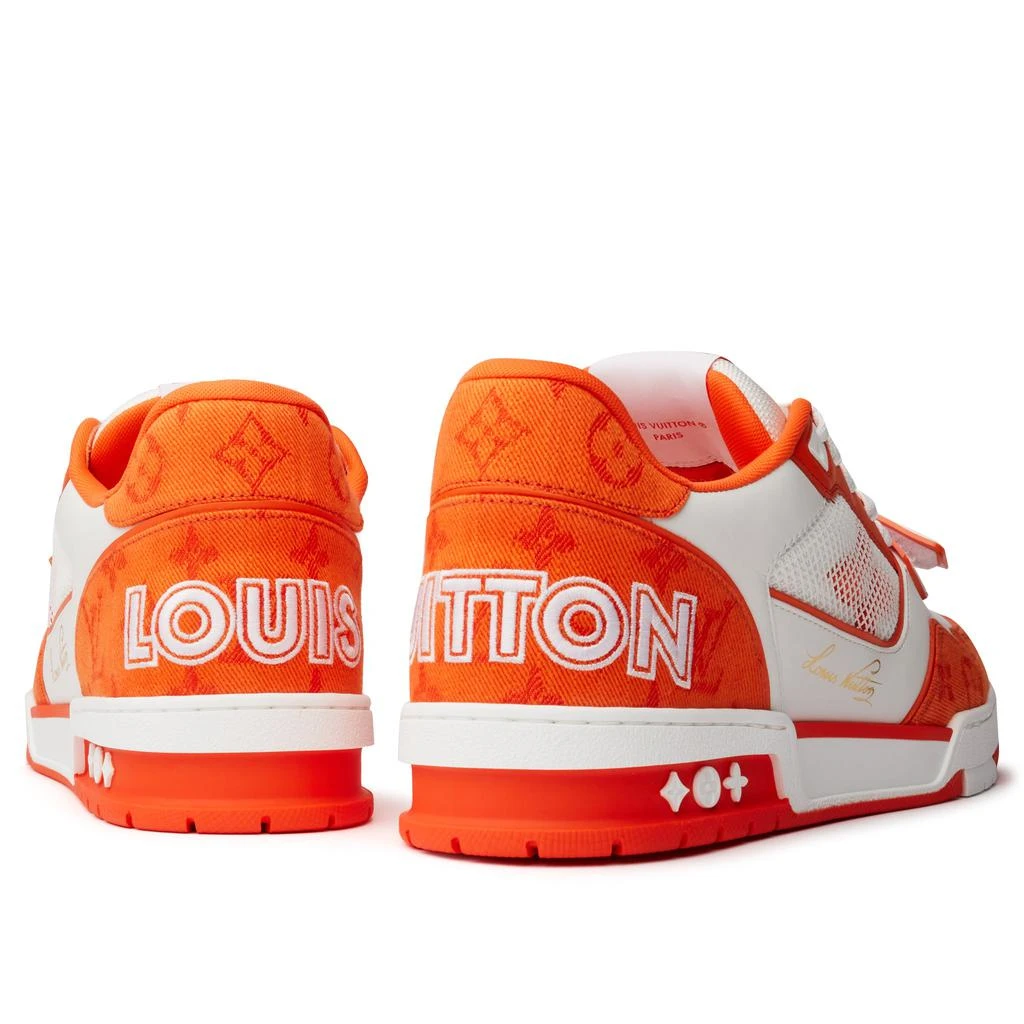 商品Louis Vuitton|Louis Vuitton LV Monogram Orange Denim Sneaker,价格¥12084,第4张图片详细描述