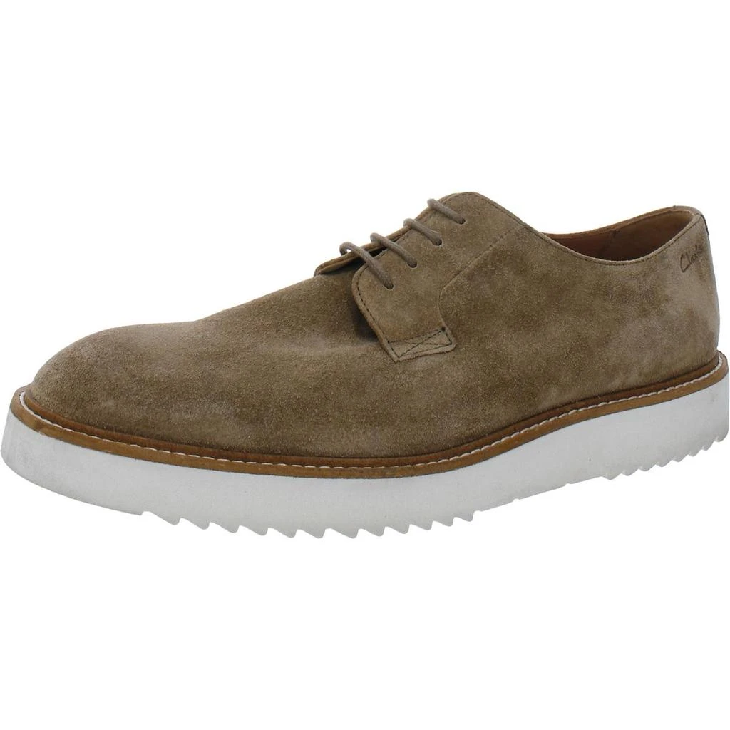 商品Clarks|Clarks Ernest Walk Men's Suede Plain Toe Lace-Up Derby Shoes,价格¥271,第1张图片