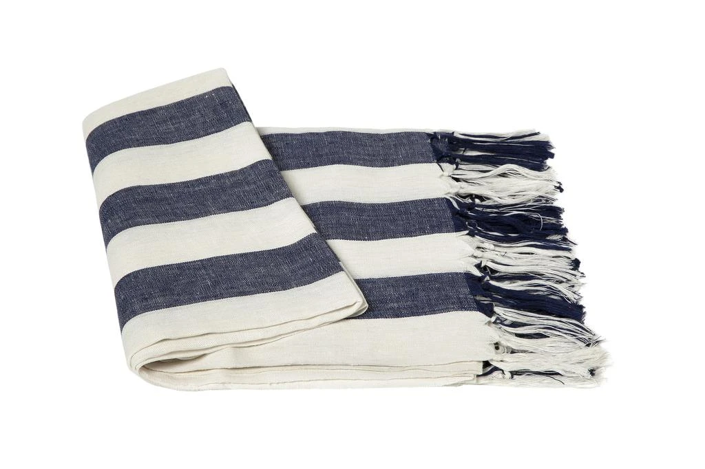 商品a & R Cashmere|100% Linen Stripe Throw,价格¥669,第2张图片详细描述