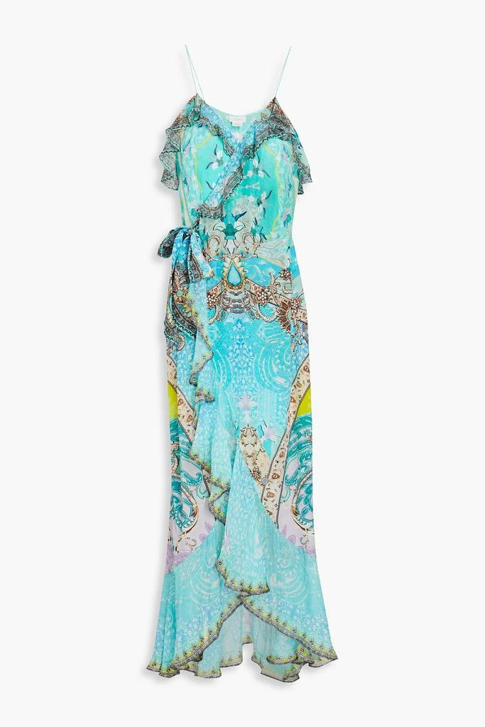 商品Camilla|Embellished printed silk crepe de chine maxi wrap dress,价格¥2777,第1张图片