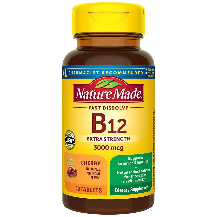 商品Nature Made|Vitamin B12 Sublingual 3000 mcg Sugar Free Fast Dissolve Tablets,价格¥135,第1张图片