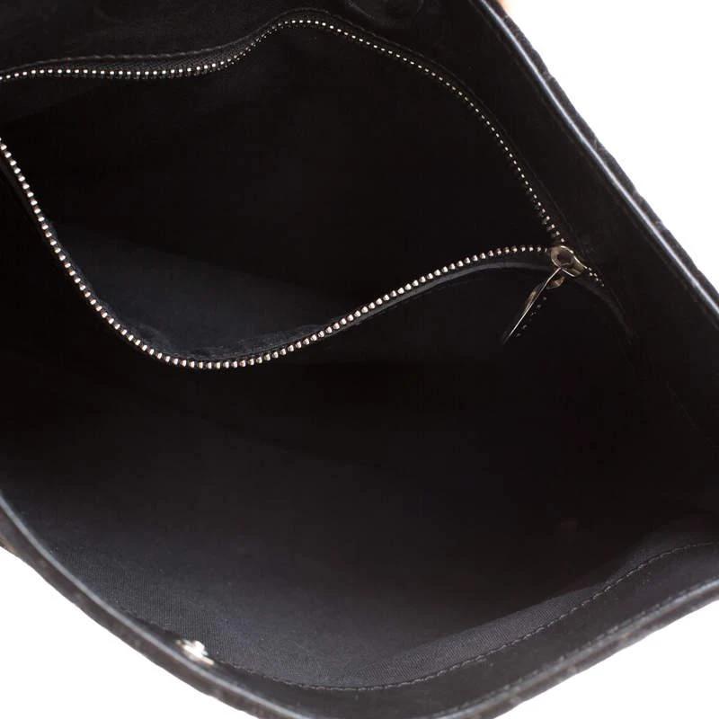 Celine Black C Logo Embossed Suede and Leather Shoulder Bag 商品