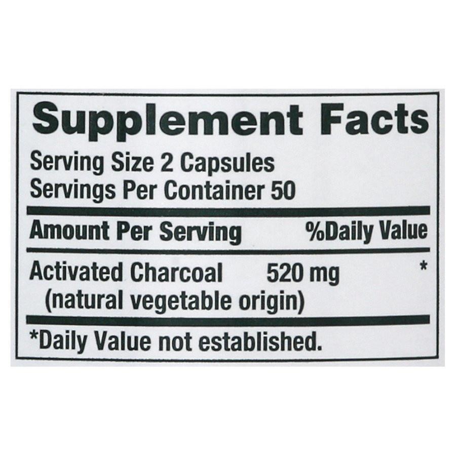 商品Nature's Bounty|Activated Charcoal 260 mg Capsules,价格¥96,第4张图片详细描述