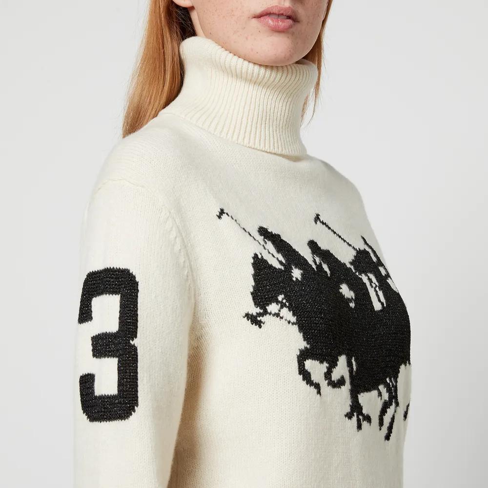 商品Ralph Lauren|Polo Ralph Lauren Jacquard-Logo Wool and Cashmere-Blend Jumper,价格¥3081,第6张图片详细描述