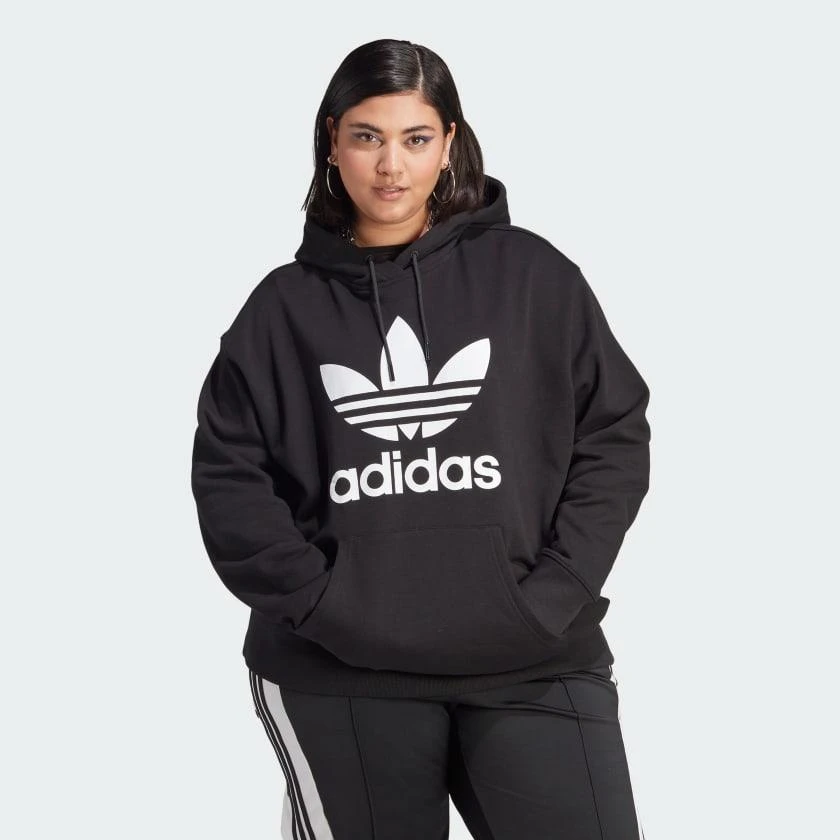 商品Adidas|Women's adidas Adicolor Trefoil Hoodie (Plus Size),价格¥231,第1张图片详细描述