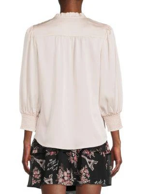 商品Karl Lagerfeld Paris|Ruffle Smocked Trim Shirt,价格¥241,第2张图片详细描述