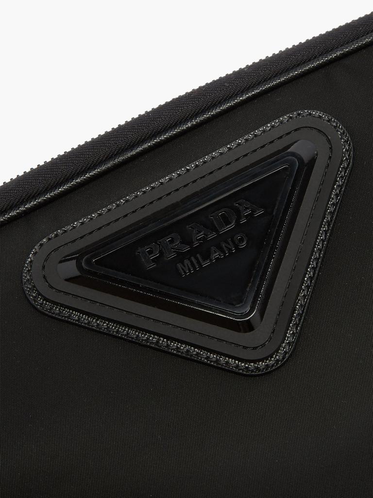 Triangle logo-plaque nylon cross-body bag商品第6张图片规格展示