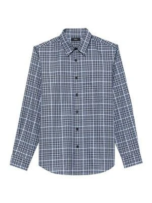 商品Theory|Irving Flannel Standard-Fit Long-Sleeve Shirt,价格¥676,第5张图片详细描述