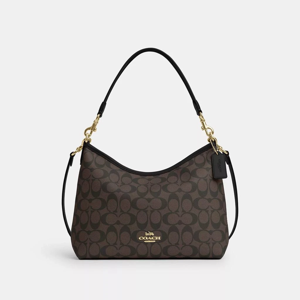 商品Coach|Coach Outlet Laurel Shoulder Bag In Signature Canvas,价格¥1937,第1张图片