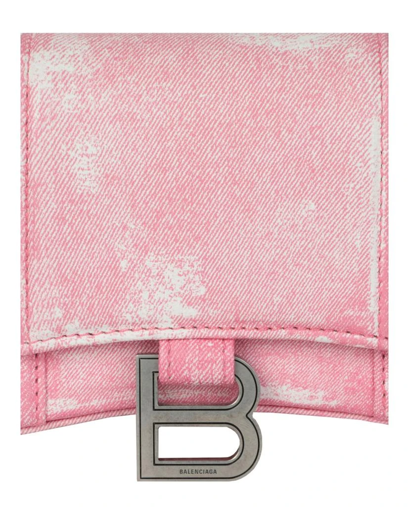 商品Balenciaga|Denim Print Hourglass Wallet On A Chain,价格¥5547,第3张图片详细描述