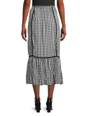 Gingham Midi Skirt商品第2张图片规格展示