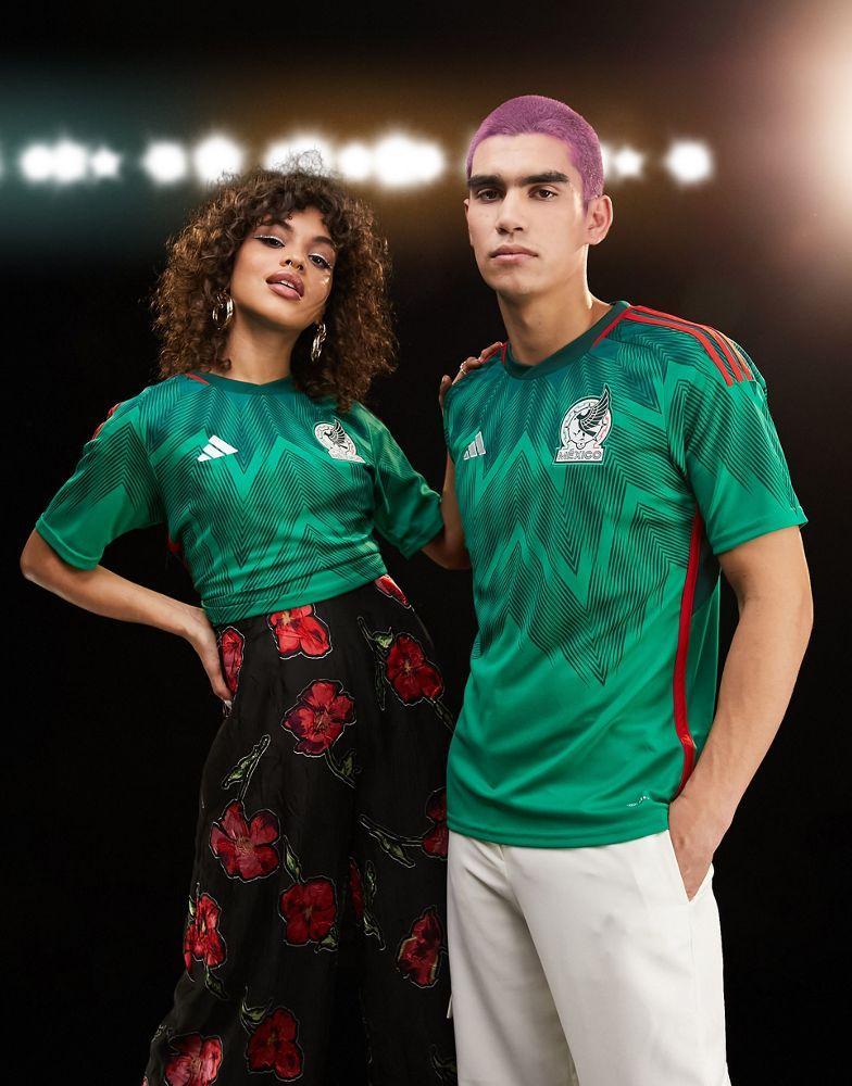 商品Adidas|adidas Football Mexico World Cup 2022 unisex home shirt in green,价格¥624,第1张图片