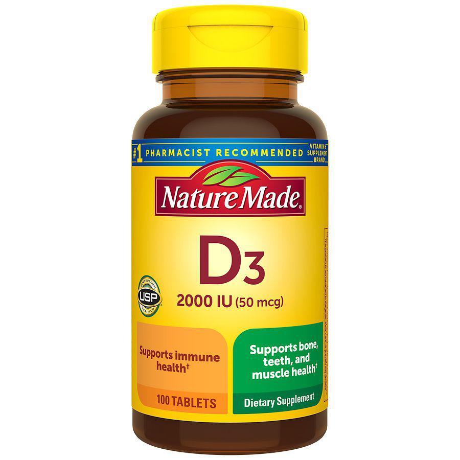 商品Nature Made|Vitamin D3 2000 IU (50 mcg) Tablets,价格¥108,第1张图片