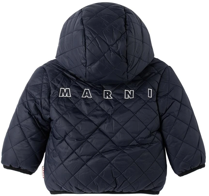 商品Marni|Baby Navy Hooded Jacket,价格¥672,第2张图片详细描述