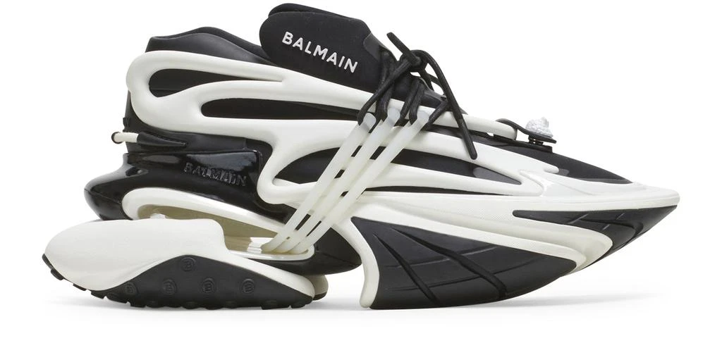 商品Balmain|Unicorn 皮革、双色氯丁橡胶运动鞋,价格¥8974,第1张图片