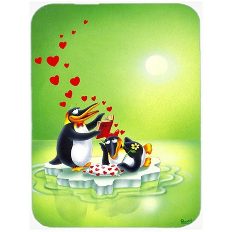 商品Caroline's Treasures|APH0246LCB My Love Song Penguins Glass Cutting Board Large,价格¥273,第1张图片