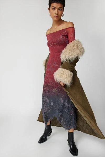 商品Urban Outfitters|UO Maya Mesh Off-The-Shoulder Midi Dress,价格¥677,第1张图片