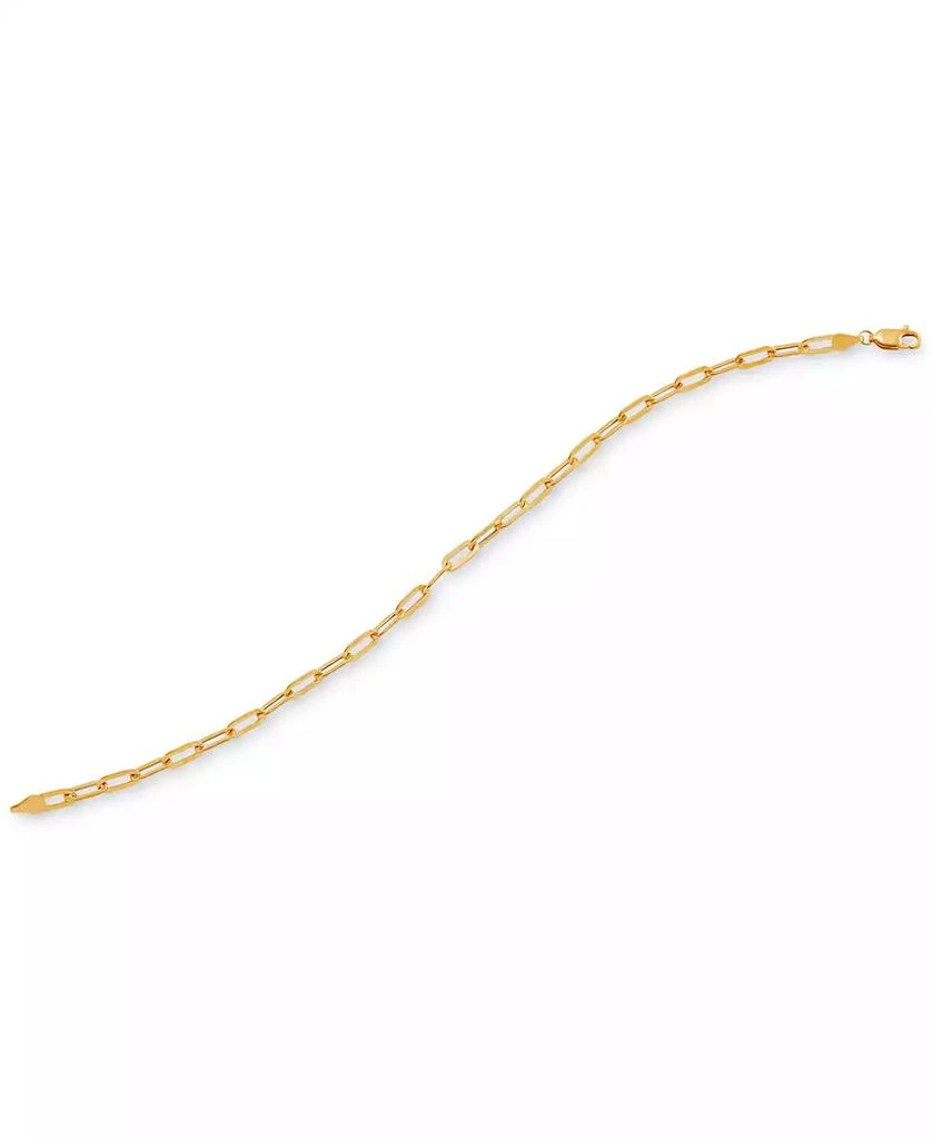 商品Macy's|Paperclip Link Chain Ankle Bracelet in 10k Gold, Created for Macy's,价格¥2766,第3张图片详细描述