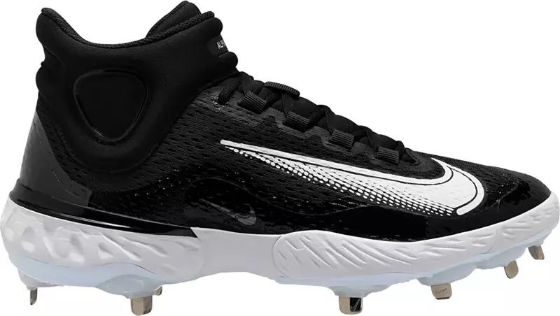 商品NIKE|Nike Men's Alpha Huarache Elite 4 Mid Metal Baseball Cleats,价格¥812,第1张图片