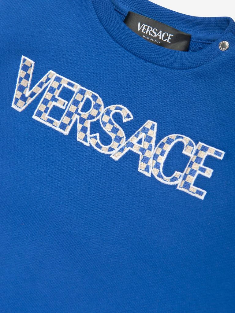 商品Versace|Versace Baby Boys Damier Logo Sweatshirt in Blue,价格¥1093,第3张图片详细描述