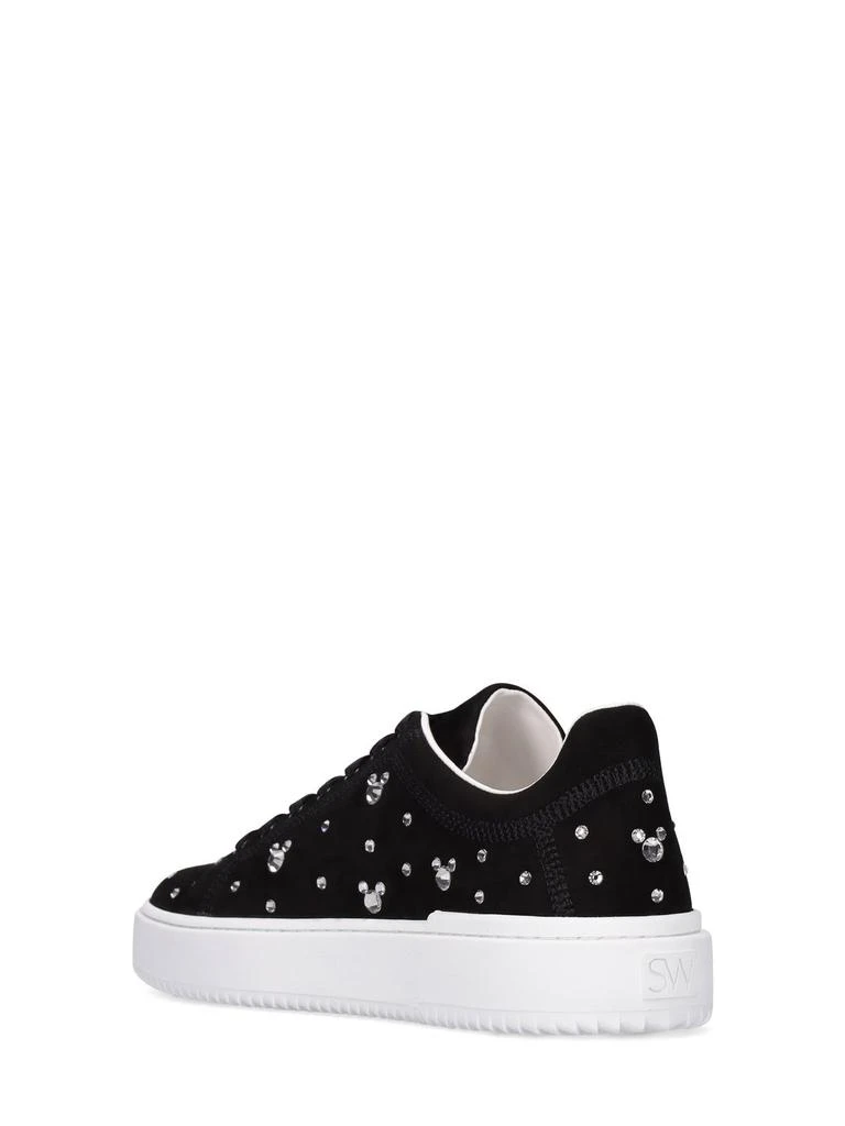 商品Stuart Weitzman|45mm Suede & Crystal Sneakers,价格¥3774,第3张图片详细描述