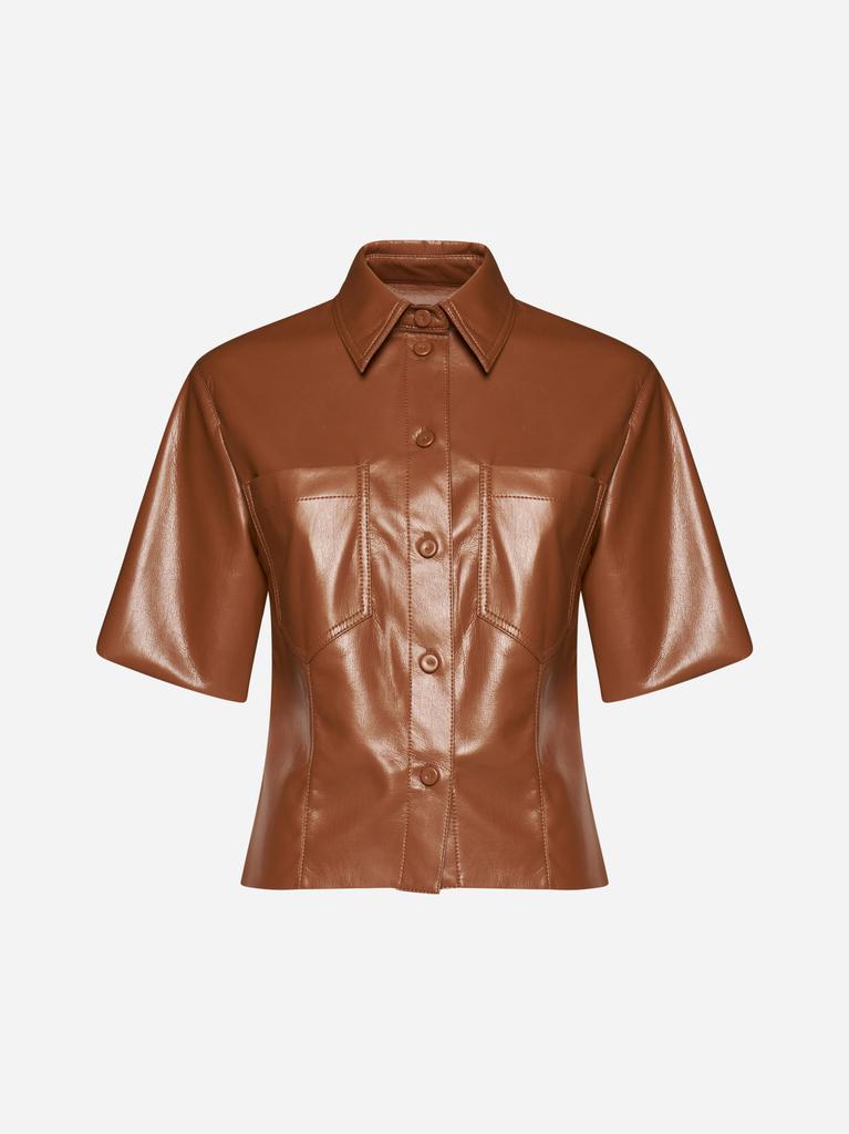 Sabine vegan leather shirt商品第1张图片规格展示