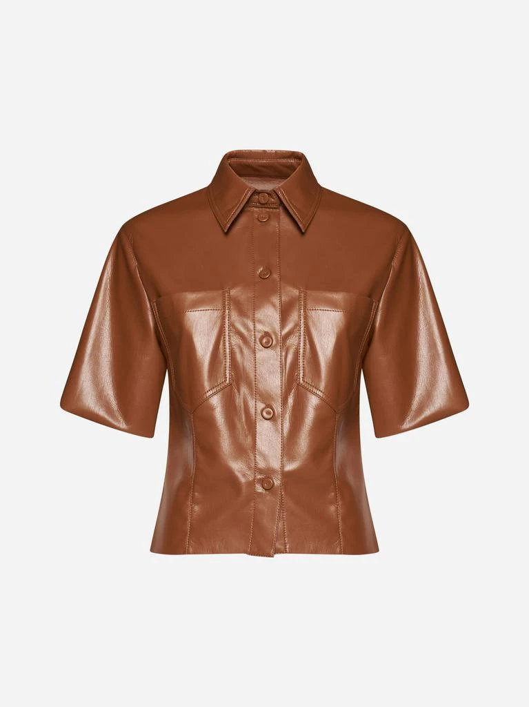 商品Nanushka|Sabine vegan leather shirt,价格¥2699,第1张图片