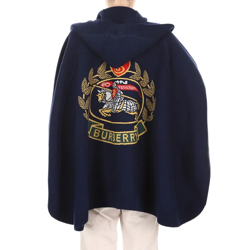 Burberry 博柏利 蓝色羊毛女士针织斗篷 8007213 商品