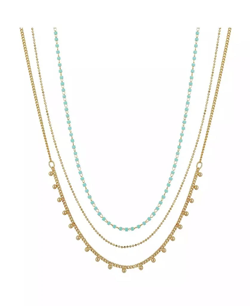 商品Unwritten|14K Gold Flash Plated 3-Pieces Layered Chain Necklace Set,价格¥113,第1张图片