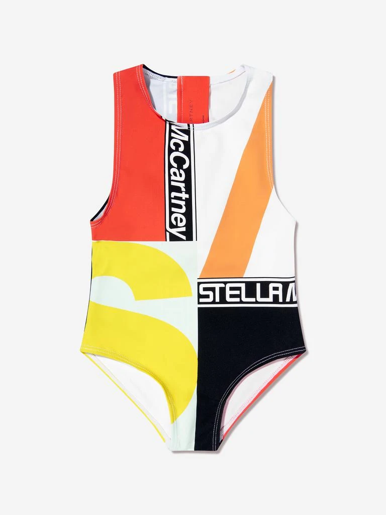 商品Stella McCartney|Stella McCartney Girls Logo Swimming Costume in Multicolour,价格¥327,第1张图片