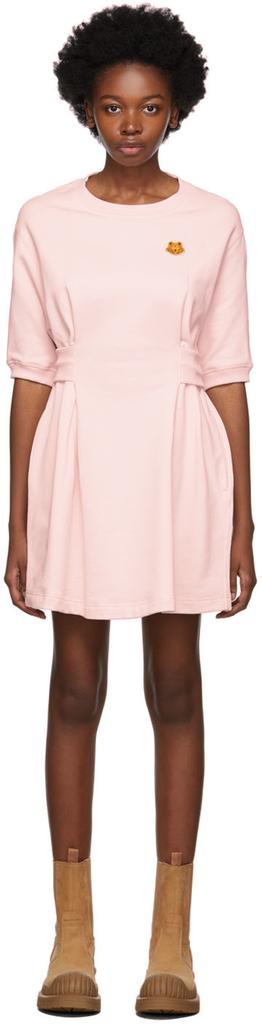 Pink Tiger Crest Sweatshirt Dress商品第1张图片规格展示