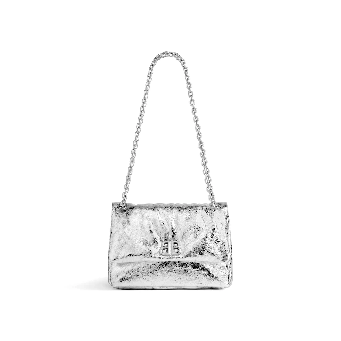 商品Balenciaga|【预售】 巴黎世家 25春夏 女士 单肩包 MONACO 迷你金属包 7816722AASD8122 ,价格¥12601,第1张图片
