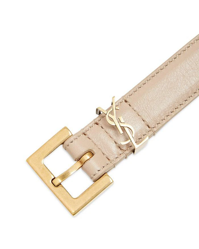 商品Yves Saint Laurent|Cassandre Thin Belt with Square Buckle in Box Saint Laurent Leather,价格¥3538,第3张图片详细描述
