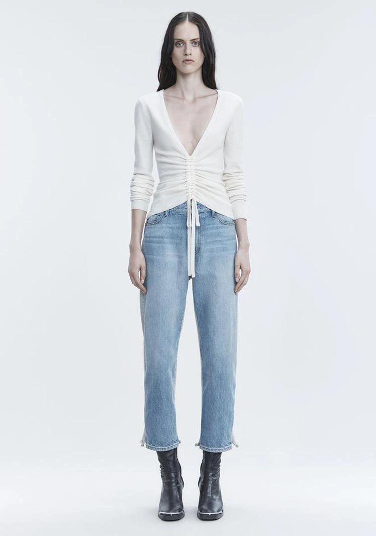 商品Alexander Wang|RUCHED V-NECK SWEATER,价格¥1054,第1张图片
