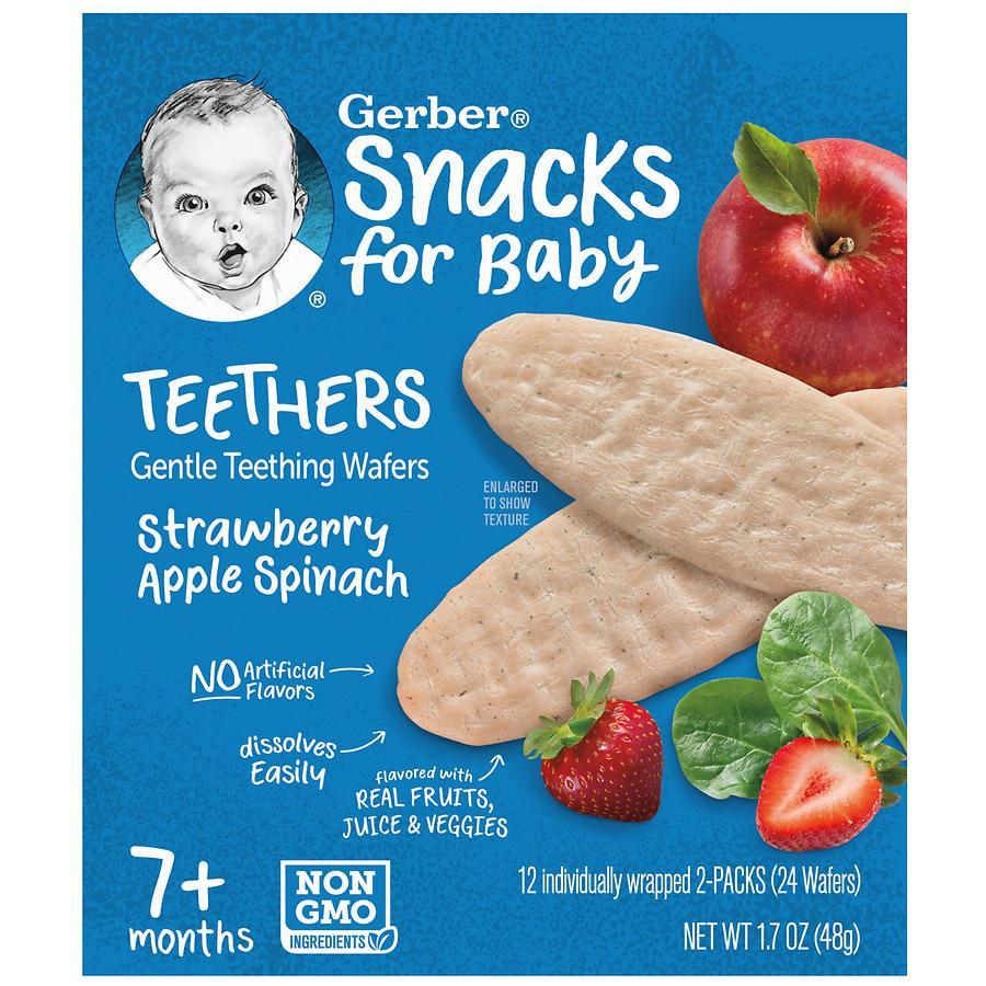 商品Gerber|嘉宝婴幼儿辅食苹果磨牙米饼,价格¥34,第1张图片