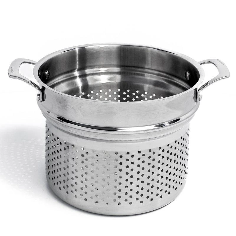 商品BergHOFF|BergHOFF Professional Stainless Steel 10/18 Tri-Ply Pasta Steamer Strainer Insert , 9.5",价格¥374,第1张图片
