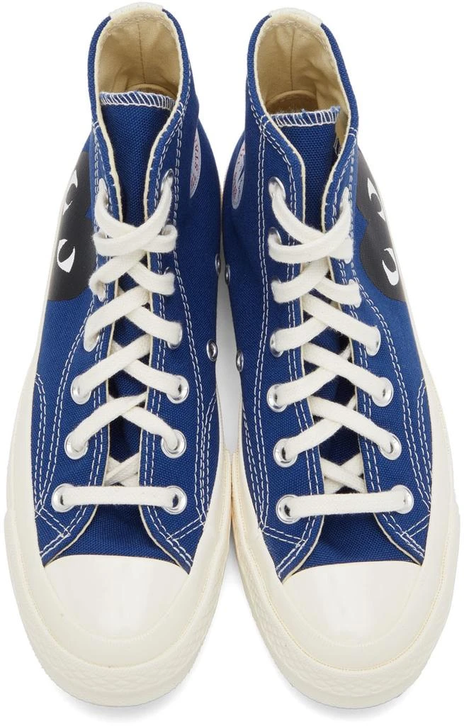 商品Comme des Garcons|Blue Converse Edition Half Heart Chuck 70 High Sneakers,价格¥1172,第5张图片详细描述