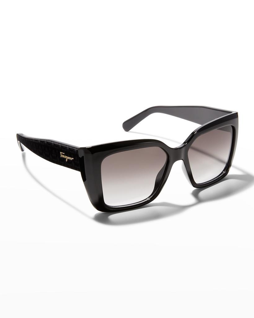 商品Salvatore Ferragamo|Rectangle Gancio Injection Plastic Sunglasses,价格¥1897,第1张图片